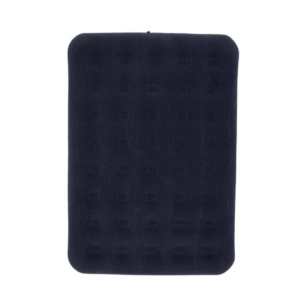 Double Navy Blue Cloudcoil Flocked Air Mattress | Raised Inflatable Bed