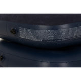 Navy Blue Flocked Air Mattress with Built-In Pillow | Double Width