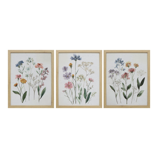 Assorted Wildflower Framed Botanical Wall Art | 3 Designs, 28 x 35cm
