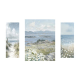 Beach View Coastal Canvas Wall Art Set | Assorted Designs, Set of 3
