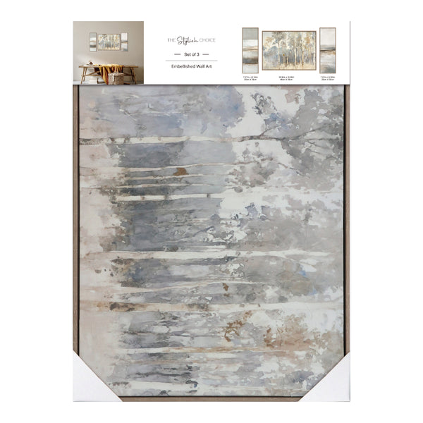 Natural Landscape Framed Canvas Wall Art Set | 3 Pieces, Assorted Designs