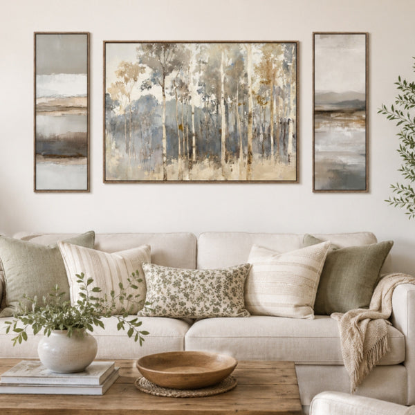 Natural Landscape Framed Canvas Art - Set of 3