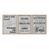 Home Sayings Wooden Framed Wall Art | Assorted Quote Designs, 30 x 40cm