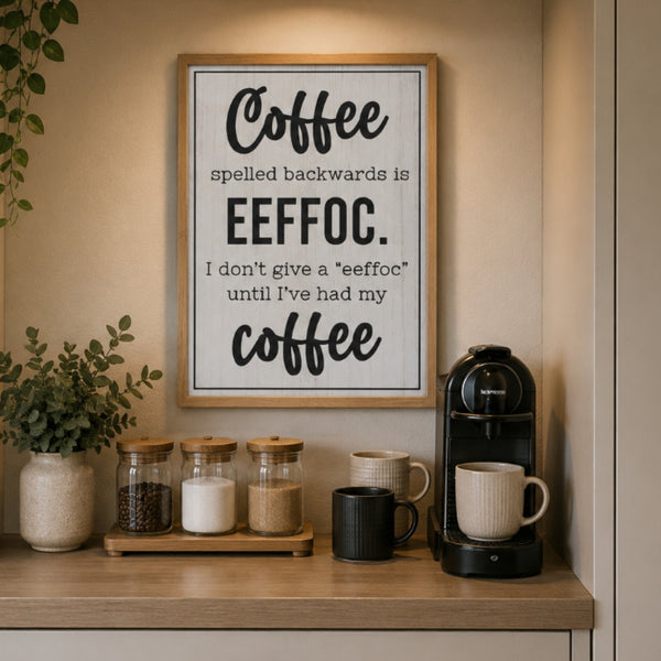 Kitchen Sayings Framed Wall Art - Wood Frame - 30x40cm