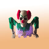 Half-Body Clown Skeleton Hanging Decoration - Purple Illumination