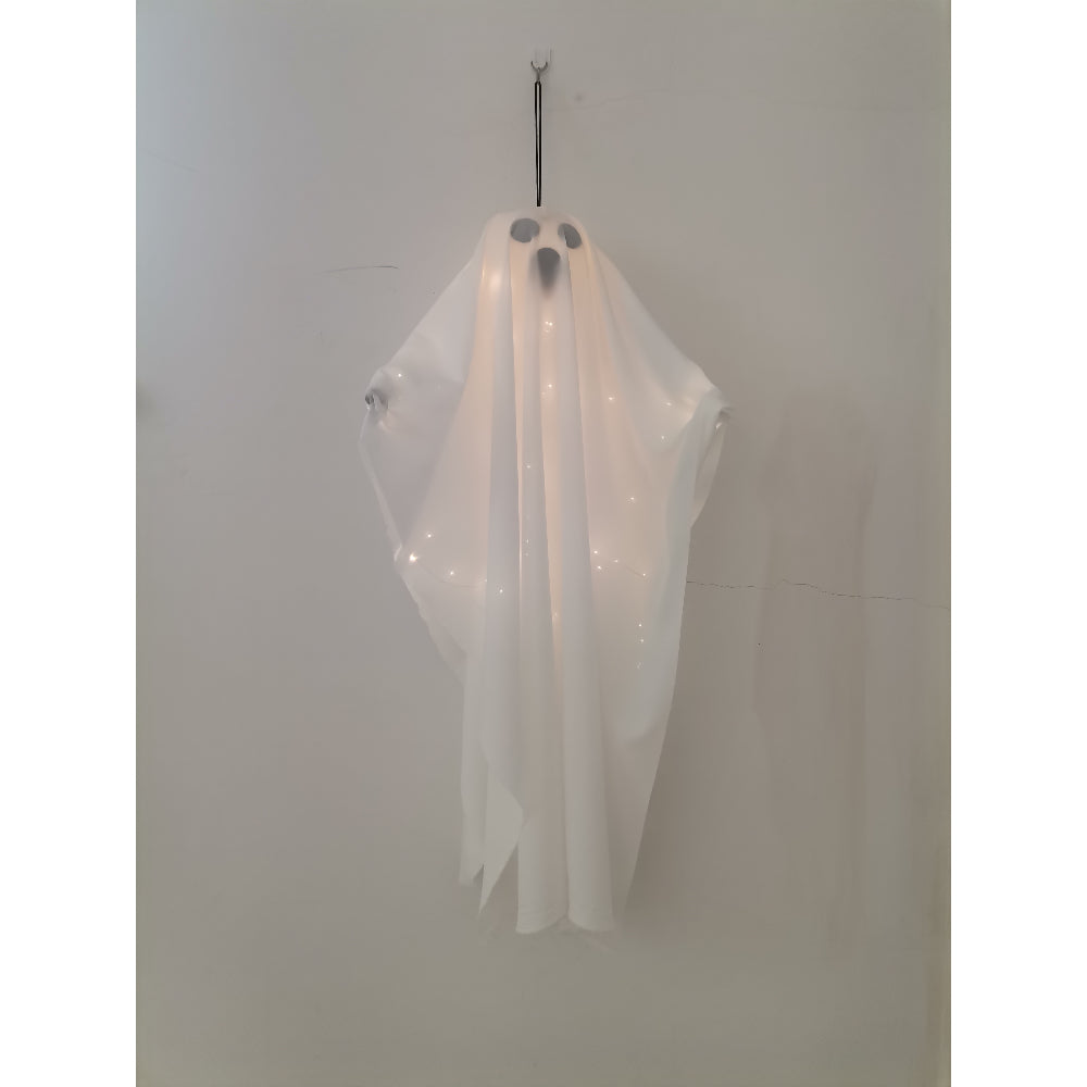 Hanging Illuminated Ghost Halloween Decoration - Warm White, 80cm