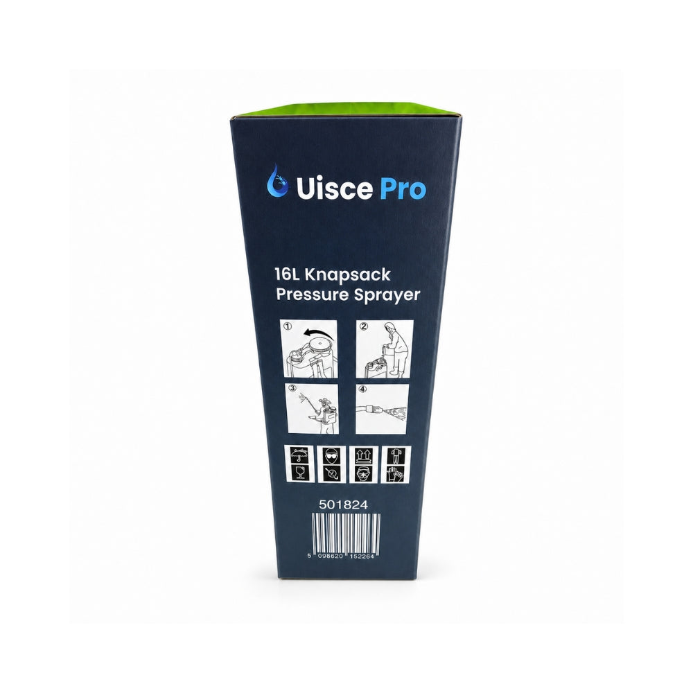 Uisce Pro Knapsack Pressure Sprayer | 16L Backpack Spray Tank