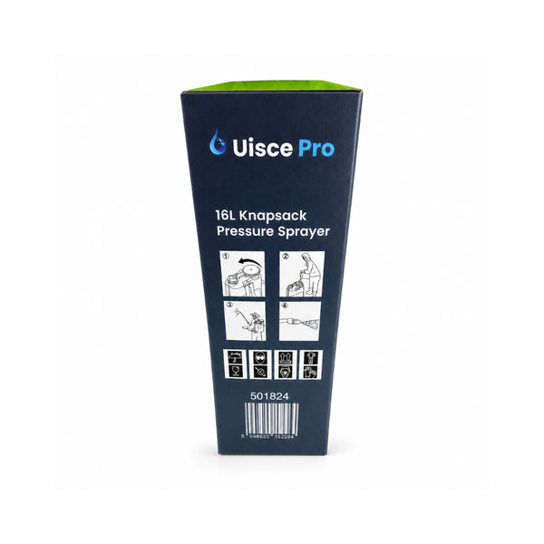 Uisce Pro Knapsack Pressure Sprayer | 16L Backpack Spray Tank