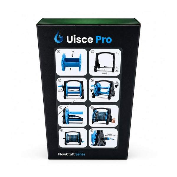 Uisce Pro Garden Hose Reel and Cart Watering Storage | 20m Hose