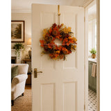 Autumn Leaf, Acorn and Pumpkin Decorative Wreath - 50cm, Multicoloured