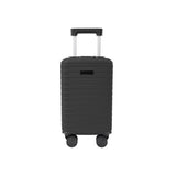 Black Hard-Shell Underseat Spinner Suitcase with Combination Lock