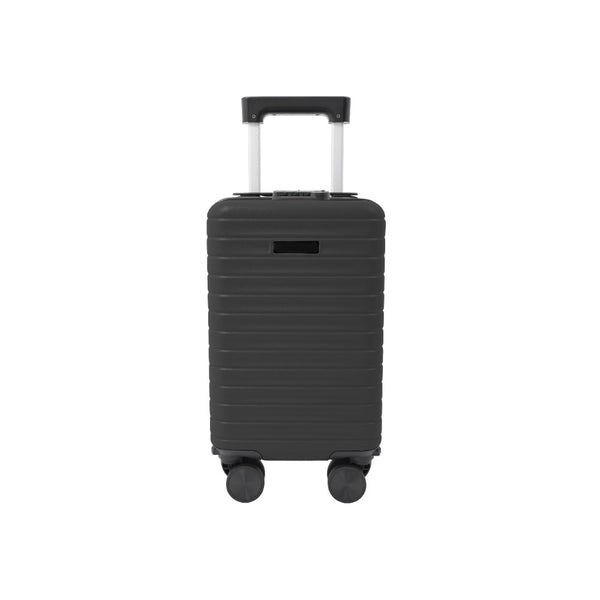 Black Hard-Shell Underseat Spinner Suitcase with Combination Lock