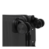 Black Hard-Shell Underseat Spinner Suitcase with Combination Lock