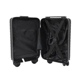 Black Hard-Shell Underseat Spinner Suitcase with Combination Lock