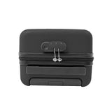 Black Hard-Shell Underseat Spinner Suitcase with Combination Lock
