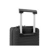 Black Hard-Shell Underseat Spinner Suitcase with Combination Lock