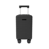 Black Hard-Shell Underseat Spinner Suitcase with Combination Lock