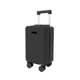 Black Hard-Shell Underseat Spinner Suitcase with Combination Lock