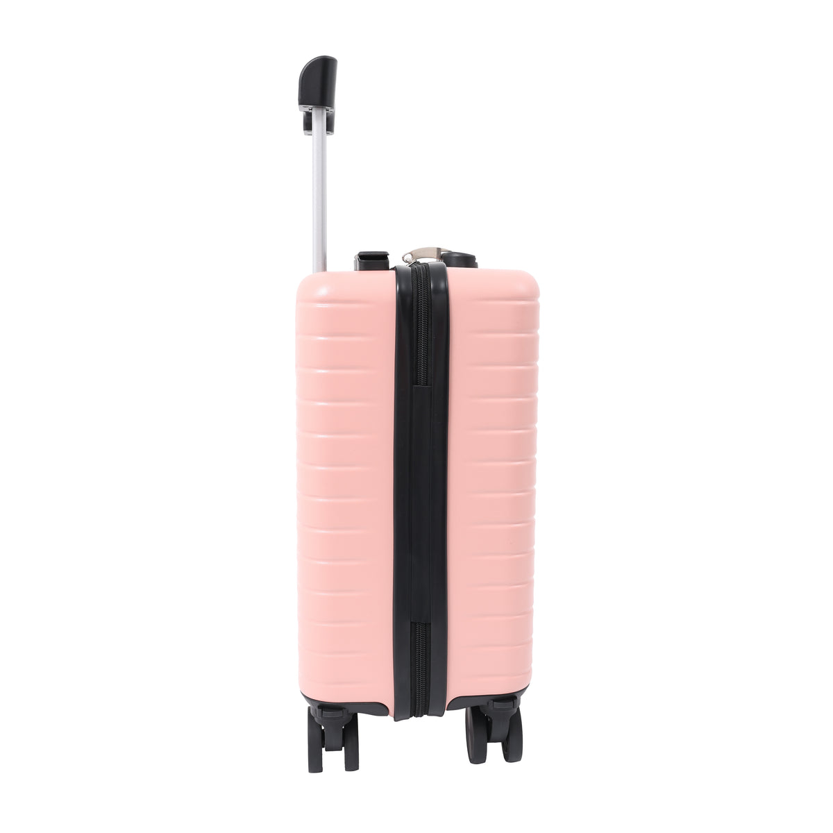Blush Pink Hard Shell Underseat Cabin Suitcase - Spinner Wheels, Lock