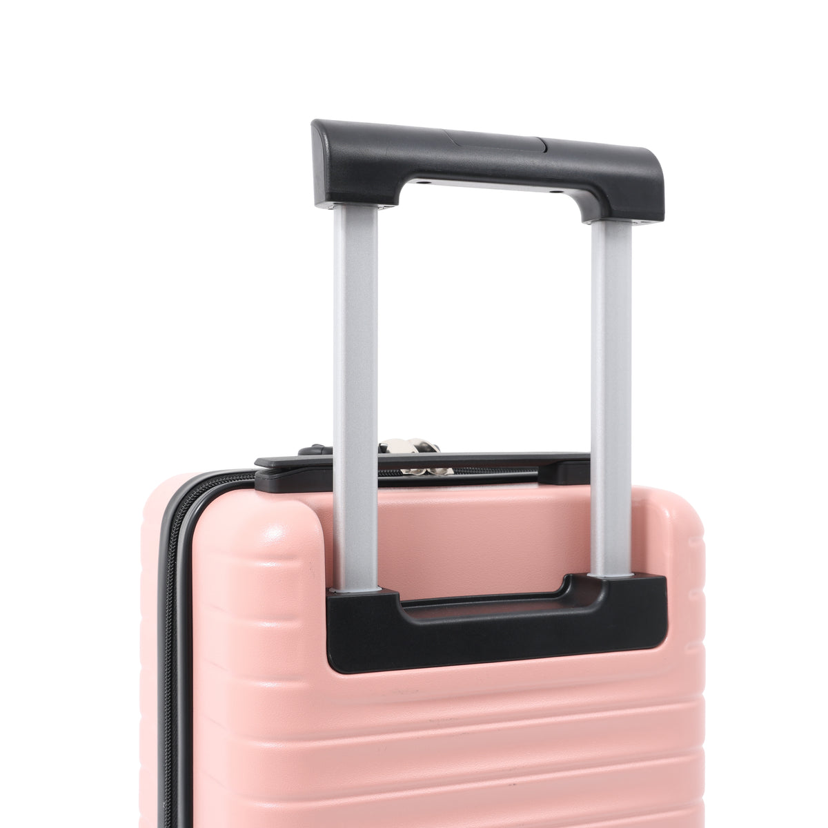 Blush Pink Hard Shell Underseat Cabin Suitcase - Spinner Wheels, Lock