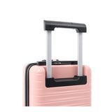 Blush Pink Hard Shell Underseat Cabin Suitcase - Spinner Wheels, Lock