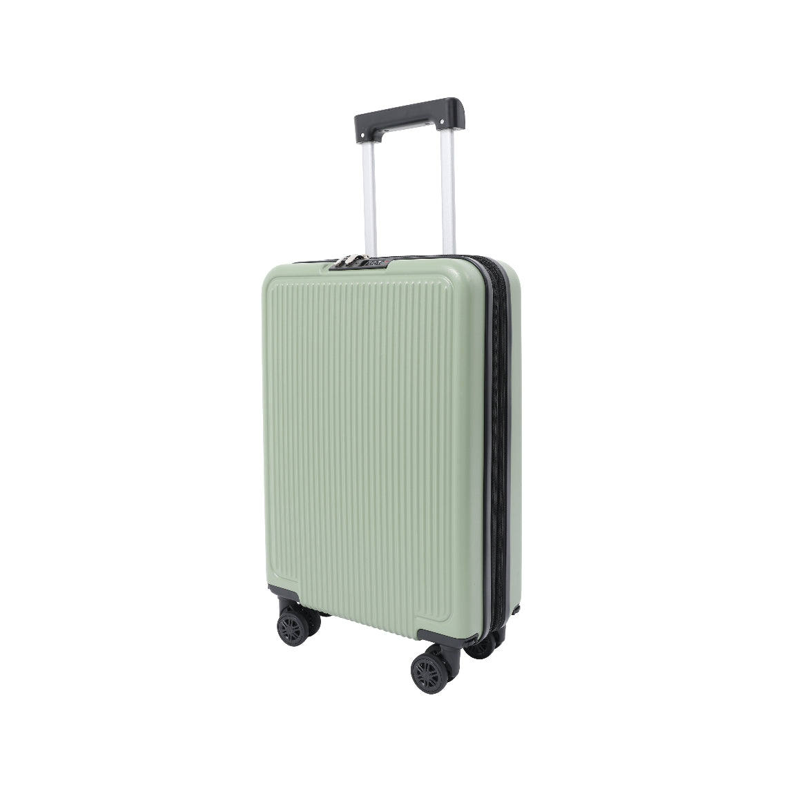 Expandable Hard-Shell Cabin Suitcase - Sage Green, 4 Spinner Wheels
