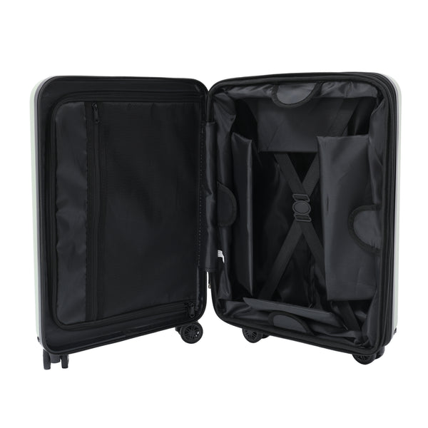 Expandable Hard-Shell Cabin Suitcase - Sage Green, 4 Spinner Wheels
