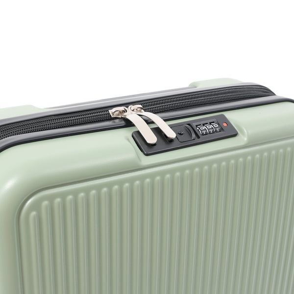 Expandable Hard-Shell Cabin Suitcase - Sage Green, 4 Spinner Wheels