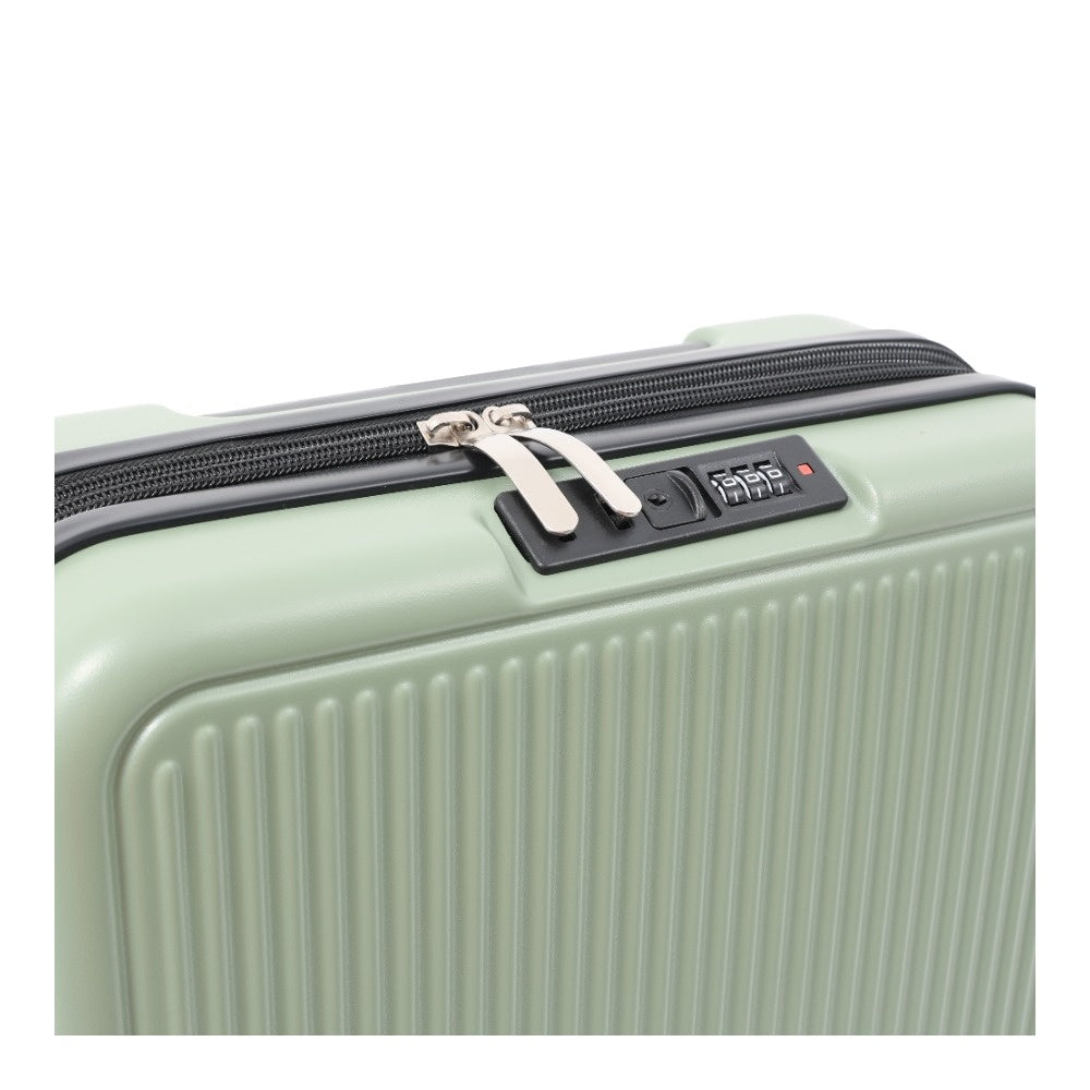 Expandable Hard-Shell Cabin Suitcase - Sage Green, 4 Spinner Wheels
