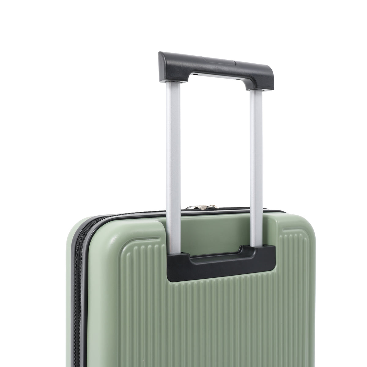 Expandable Hard-Shell Cabin Suitcase - Sage Green, 4 Spinner Wheels