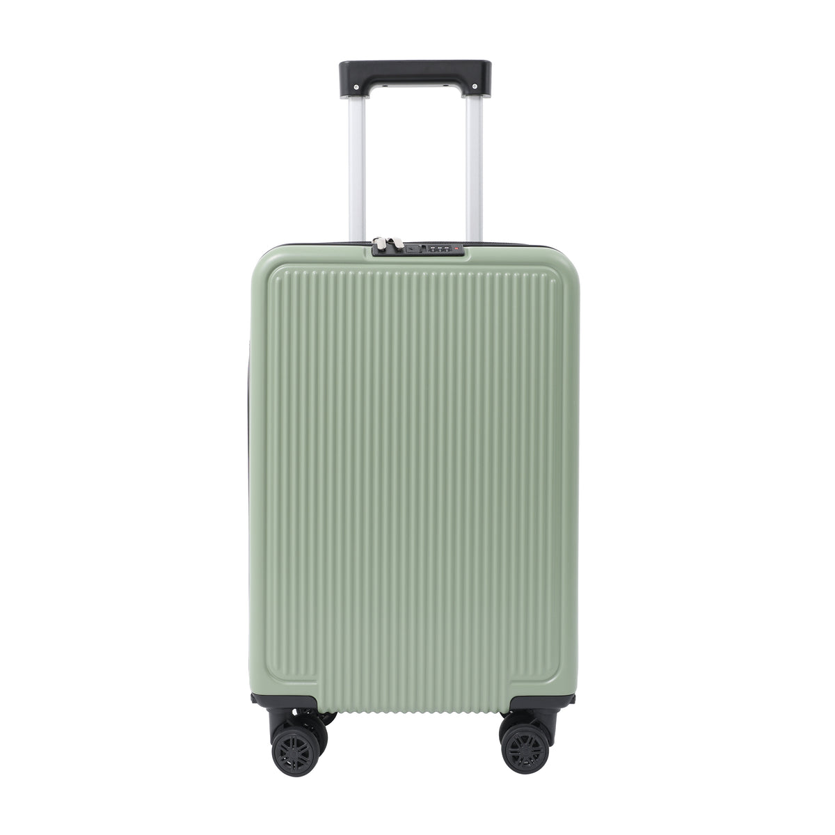 Expandable Hard-Shell Cabin Suitcase - Sage Green, 4 Spinner Wheels