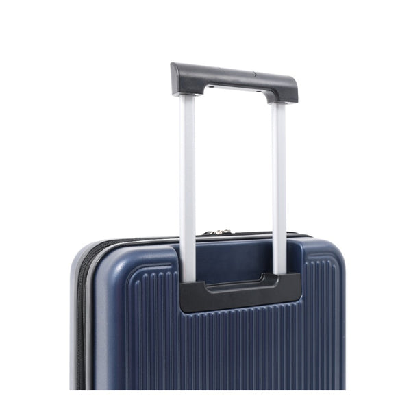 Expandable Navy Hard-Shell Suitcase - Spinner Wheels, Combination Lock