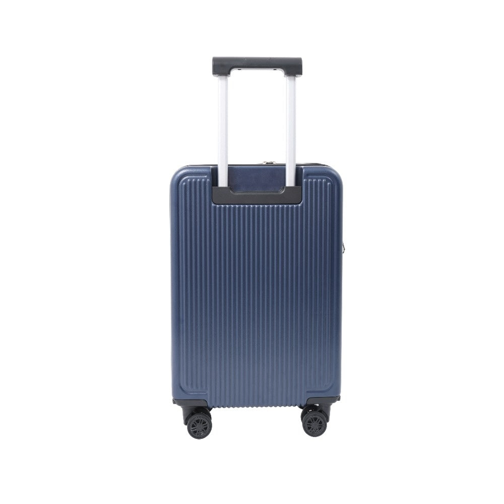 Expandable Navy Hard-Shell Suitcase - Spinner Wheels, Combination Lock