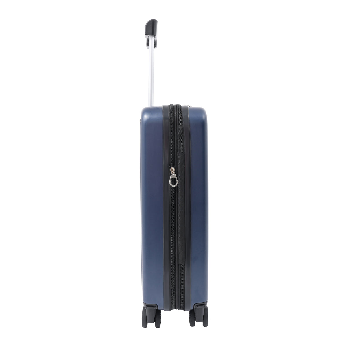 Expandable Navy Hard-Shell Cabin Suitcase - Spinner Wheels, Combination Lock