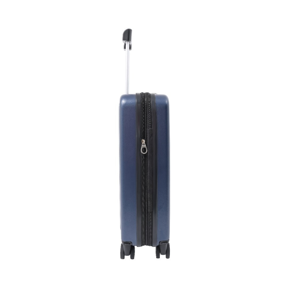 Expandable Navy Hard-Shell Suitcase - Spinner Wheels, Combination Lock
