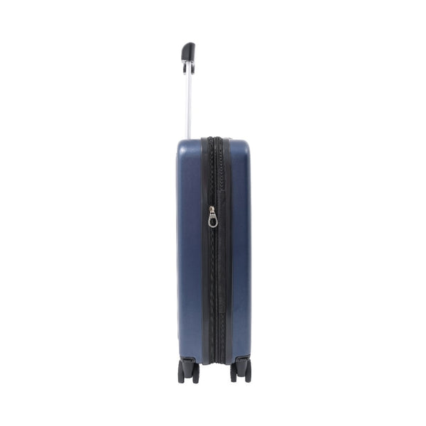 Expandable Navy Hard-Shell Suitcase - Spinner Wheels, Combination Lock