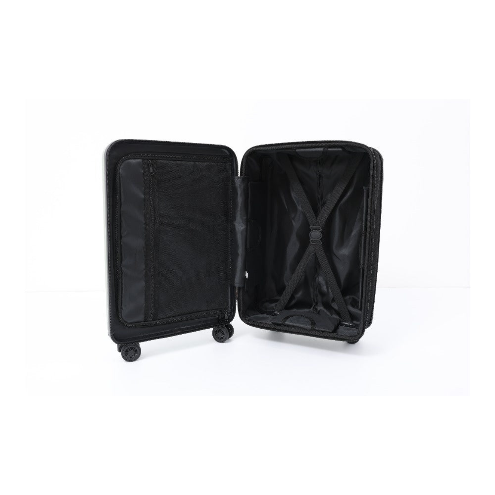 Expandable Navy Hard-Shell Suitcase - Spinner Wheels, Combination Lock