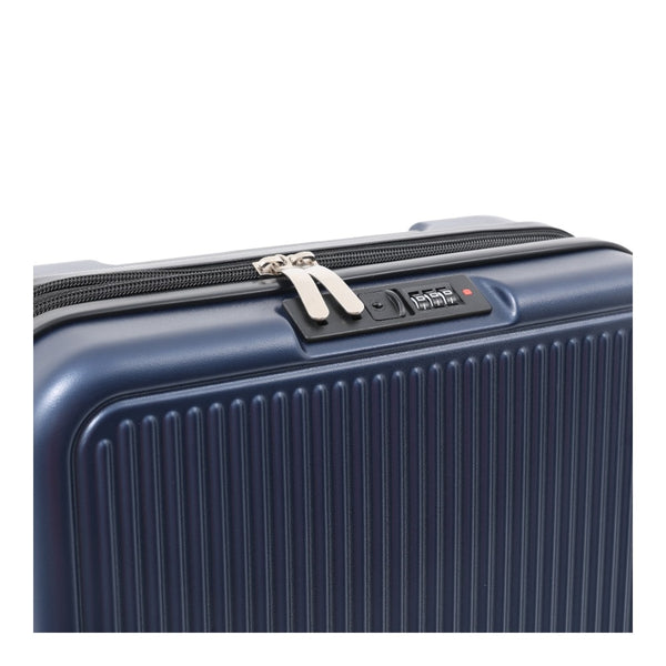 Expandable Navy Hard-Shell Suitcase - Spinner Wheels, Combination Lock