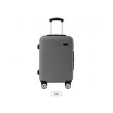 Dark Grey Ribbed Hard-Shell Suitcase - 24 Inch, Four Spinner Wheels