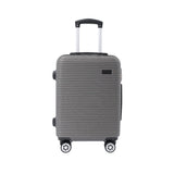 Grey Ribbed Hard-Shell Spinner Luggage - 28 Inch, Four Wheels