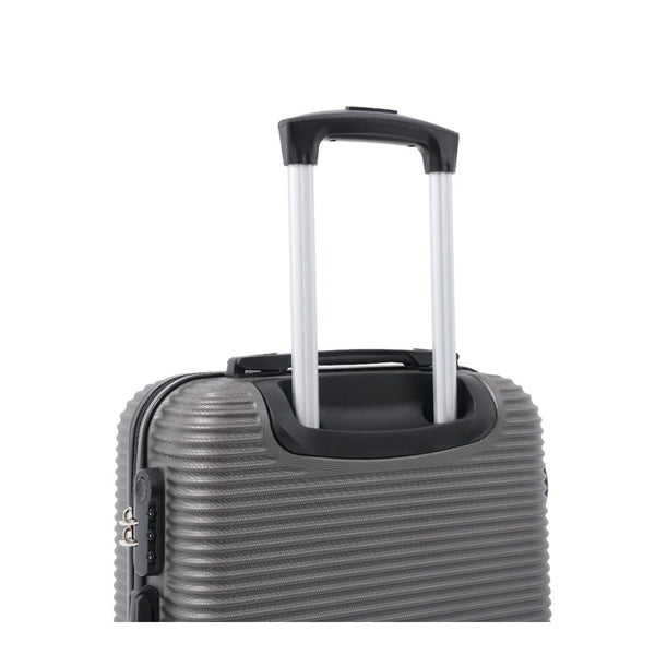Grey Ribbed Hard-Shell Spinner Luggage - 28 Inch, Four Wheels