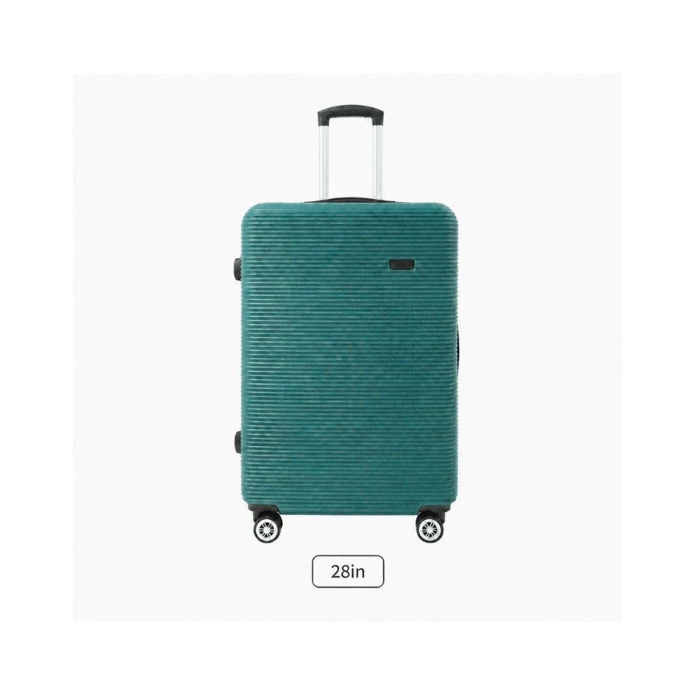Teal Marbled Hard-Shell Spinner Suitcase - 28 Inch, Four Wheels