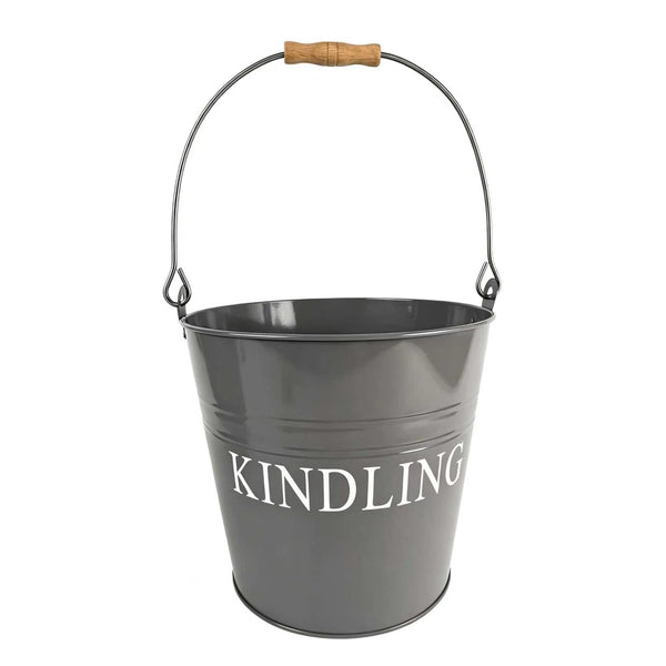 Kindling Wood Bucket - Grey - 10"