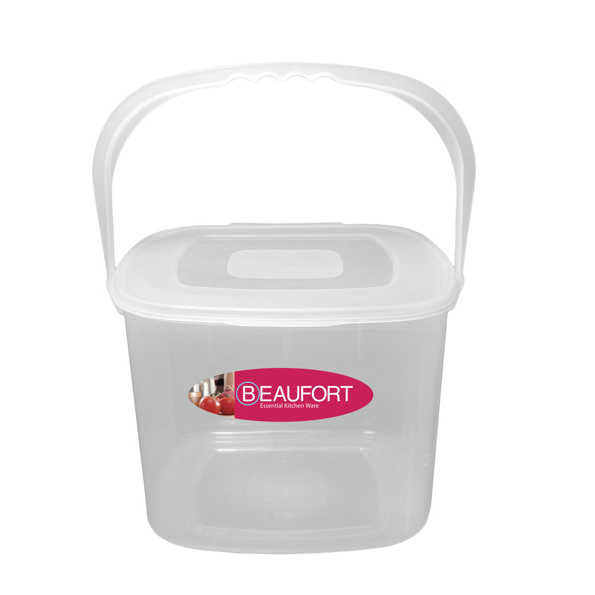 Transparent Kitchen Storage Container with Handle | 6 Litre, Secure Lid