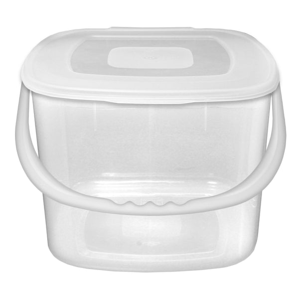 Transparent Kitchen Storage Container with Handle | 6 Litre, Secure Lid
