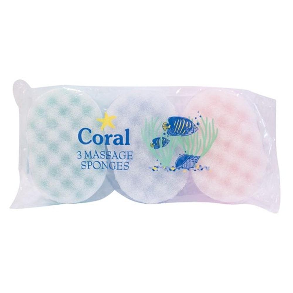 Coral Massage Sponges | Pack of 3