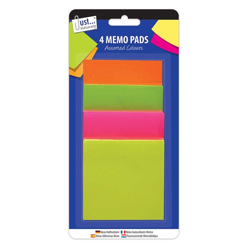 Just Stationery Coloured Square Memo Pads | 75mm