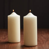 Spaas Ivory Tall Pillar Candle | 90 Hour Burn Time, Glossy Finish