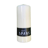 Spaas Ivory Classic Pillar Candle | 70 Hour Burn Time, Glossy Finish