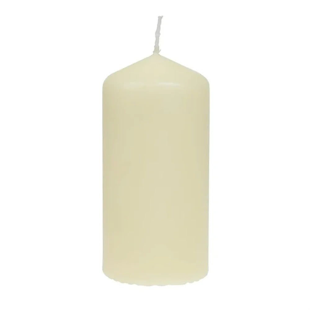 Spaas Ivory Pillar Candle - 70 Hour Burn Time - Glossy Finish